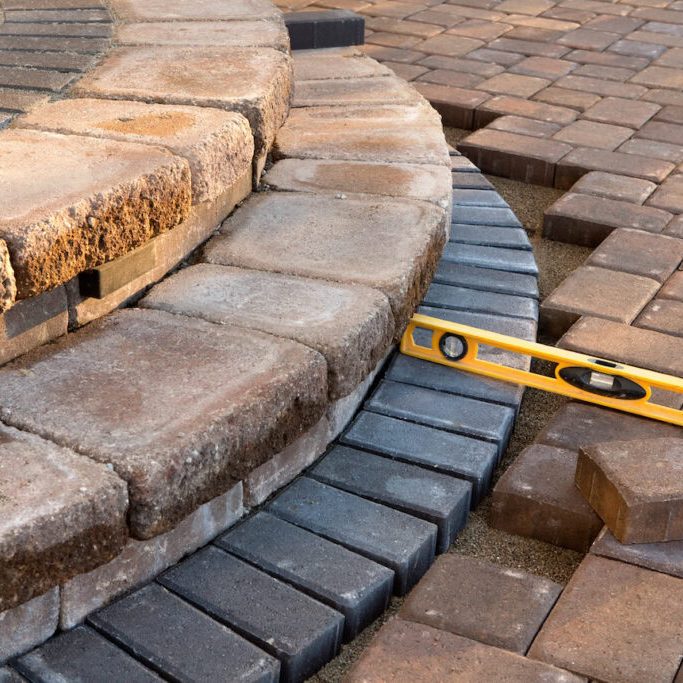 Level on pavers custom brick pavers and patio