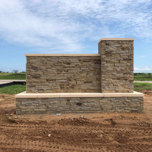 Community Monument Sign Made of Stone Community Monument Sign Made of Stone