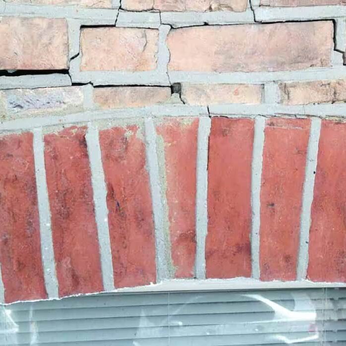 Cracked Brick Window Lintel Cracked Brick Window Lintel