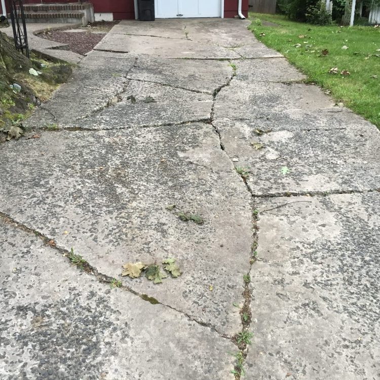 Cracked Driveway Cracked Driveway