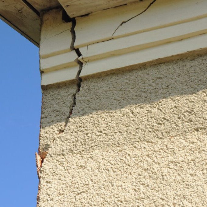 Damaged Stucco Corner Damaged Stucco Corner