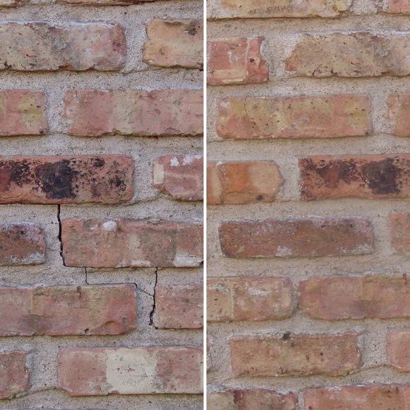 Hairline Crack Repair Before and After Hairline Crack Repair Before and After