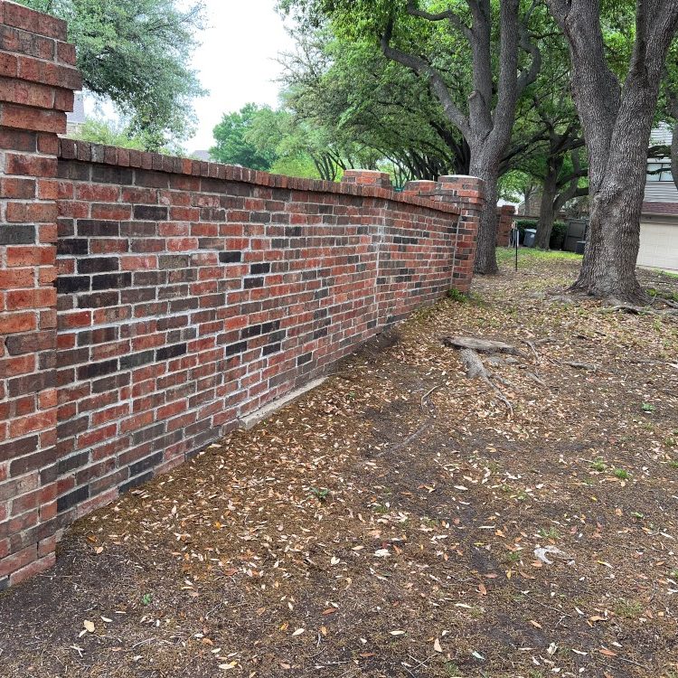 Leaning Brick Perimeter Fence Leaning Brick Perimeter Fence