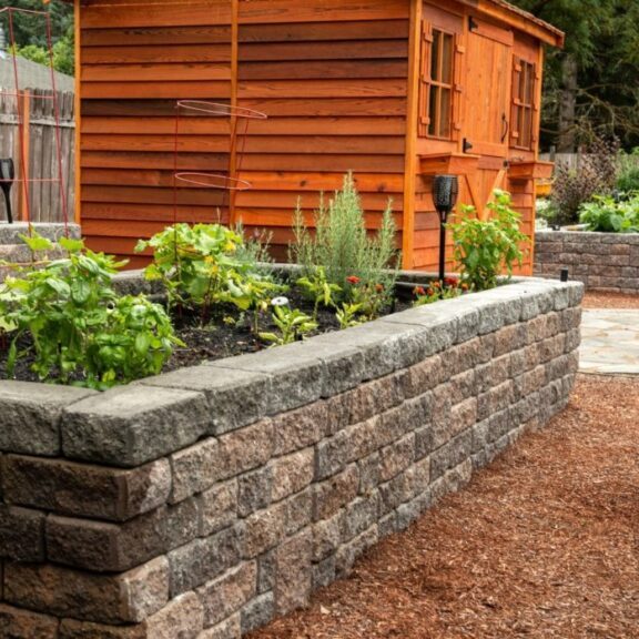 Stone Garden Boxes Brick and Stone Garden Box