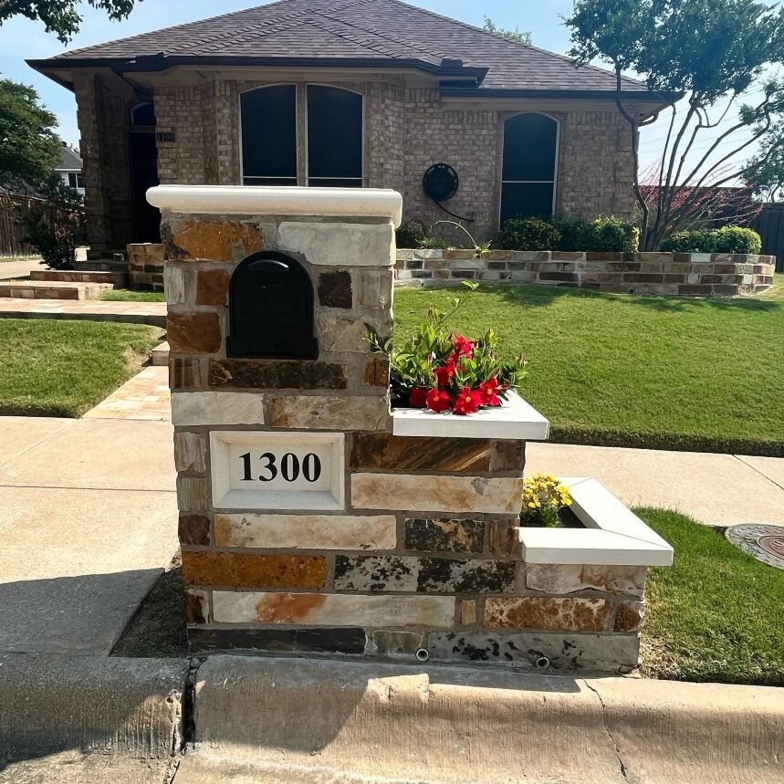 Stone Mailbox Install Stone Mailbox Install