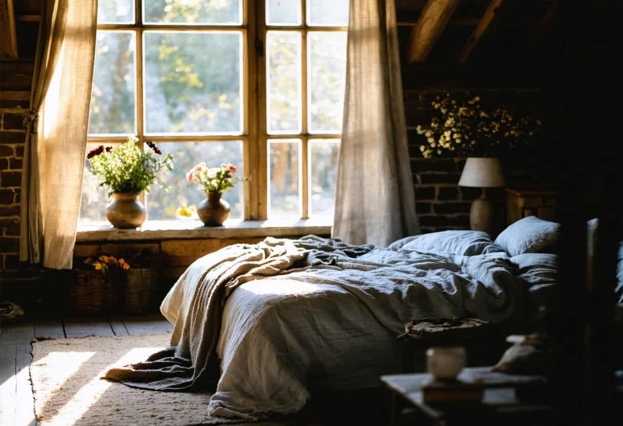 wide lense shot of a hyper realistic rustic editorial shoot of morning sunligh 20250911020931 01