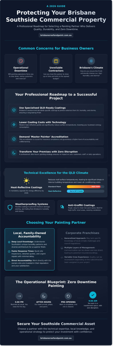 Commercial Painters Brisbane Southside: The 2026 Guide to Business Asset Protection - Infographic