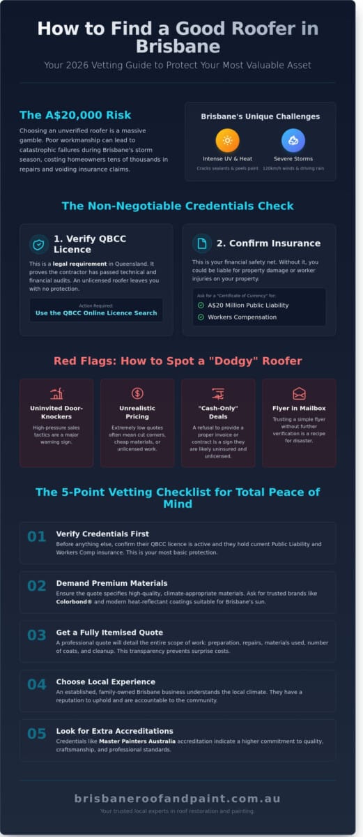 How to Find a Good Roofer in Brisbane: The 2026 Homeowner’s Vetting Checklist