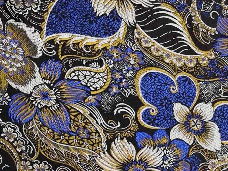 Multicolour brocade fabric