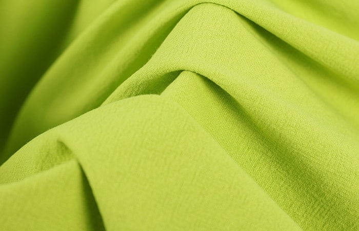 Lime green crepe fabric