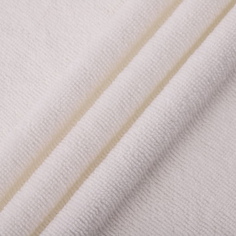 White microfiber polyester fabric used for towels
