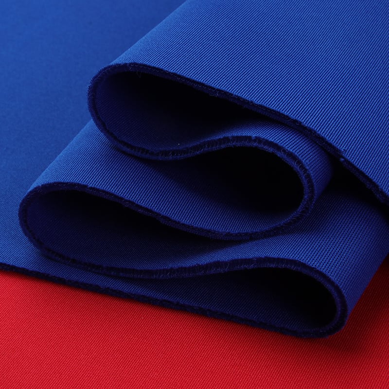 Blue & Red Neoprene Fabric