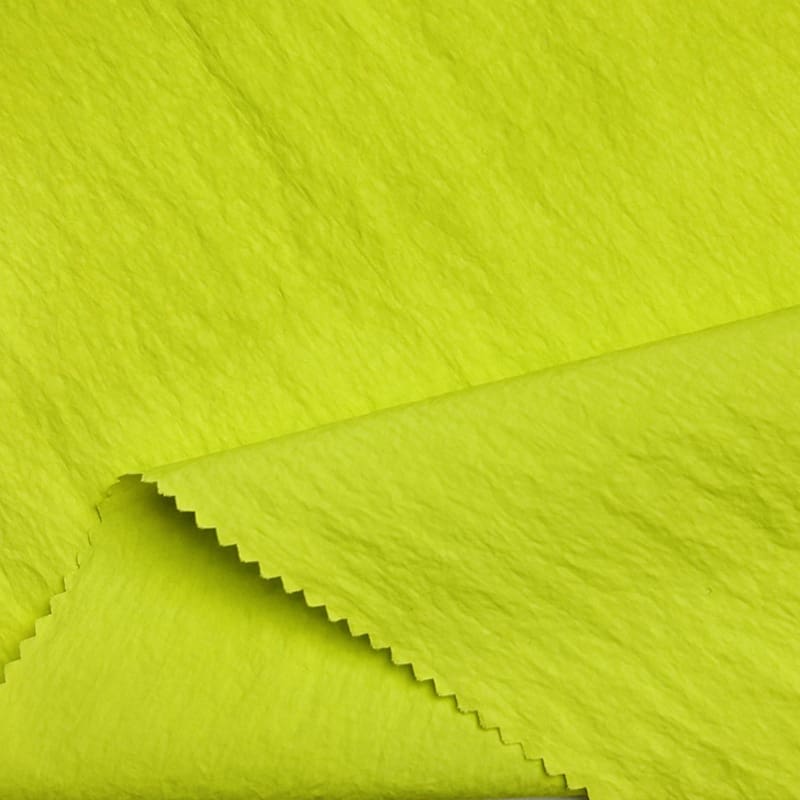 Lime green woven nylon fabric