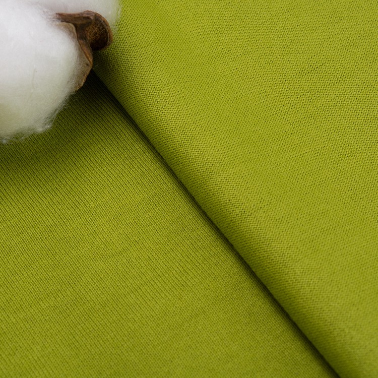 Green Pima cotton knit fabric