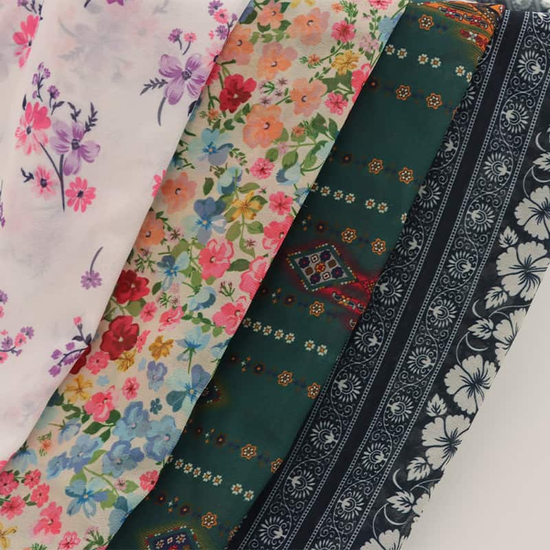 Printed chiffon fabric