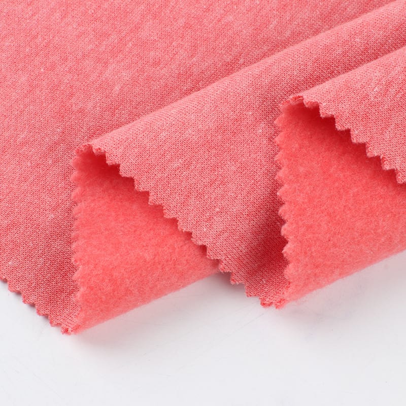 Red Slub Fleece Fabric