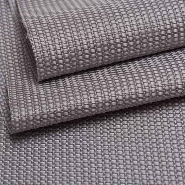 Silver Synthetic Jacquard Fabric
