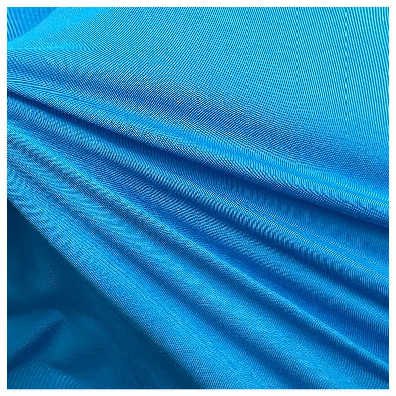 Bright Blue Viscose Knit Fabric