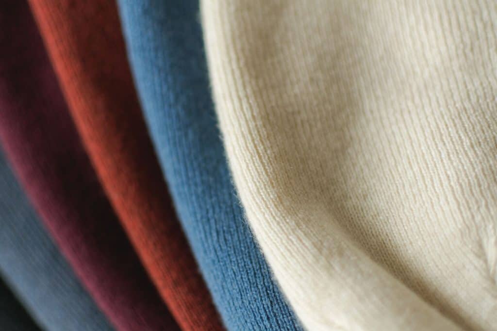 Wool fabric in various colours
