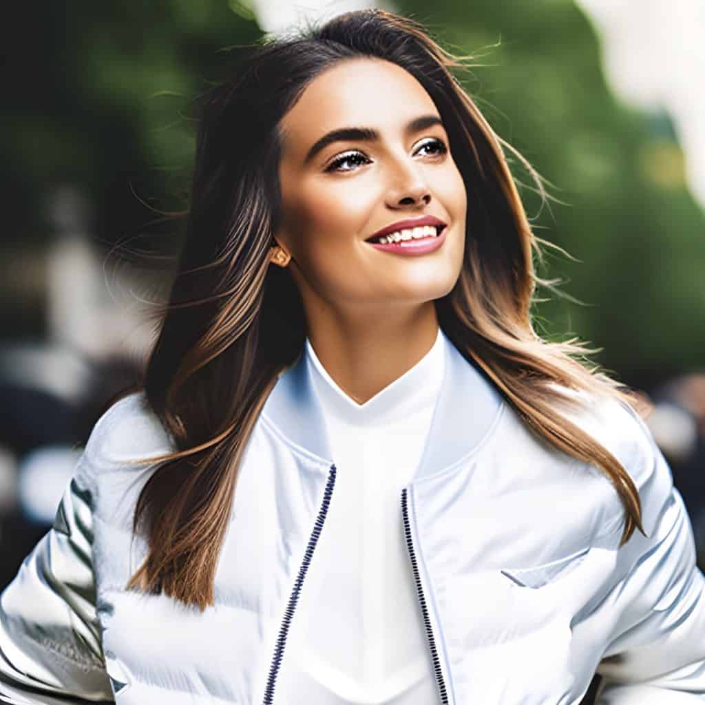 Polyester bomber jacket