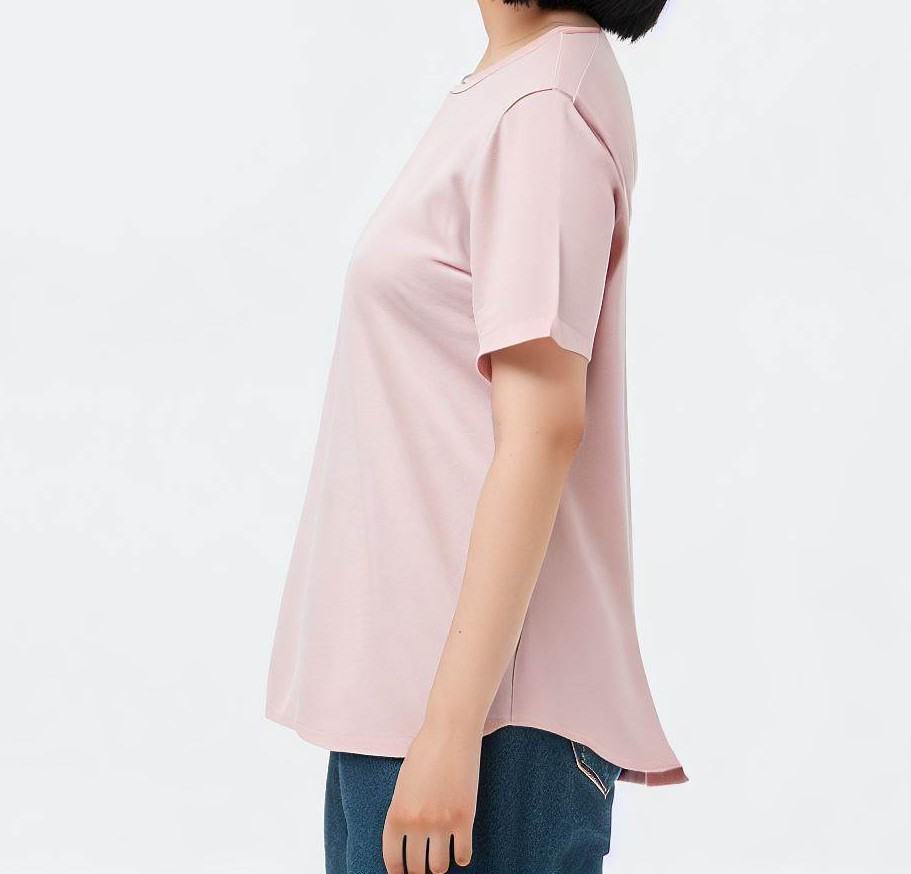curved hem shirt