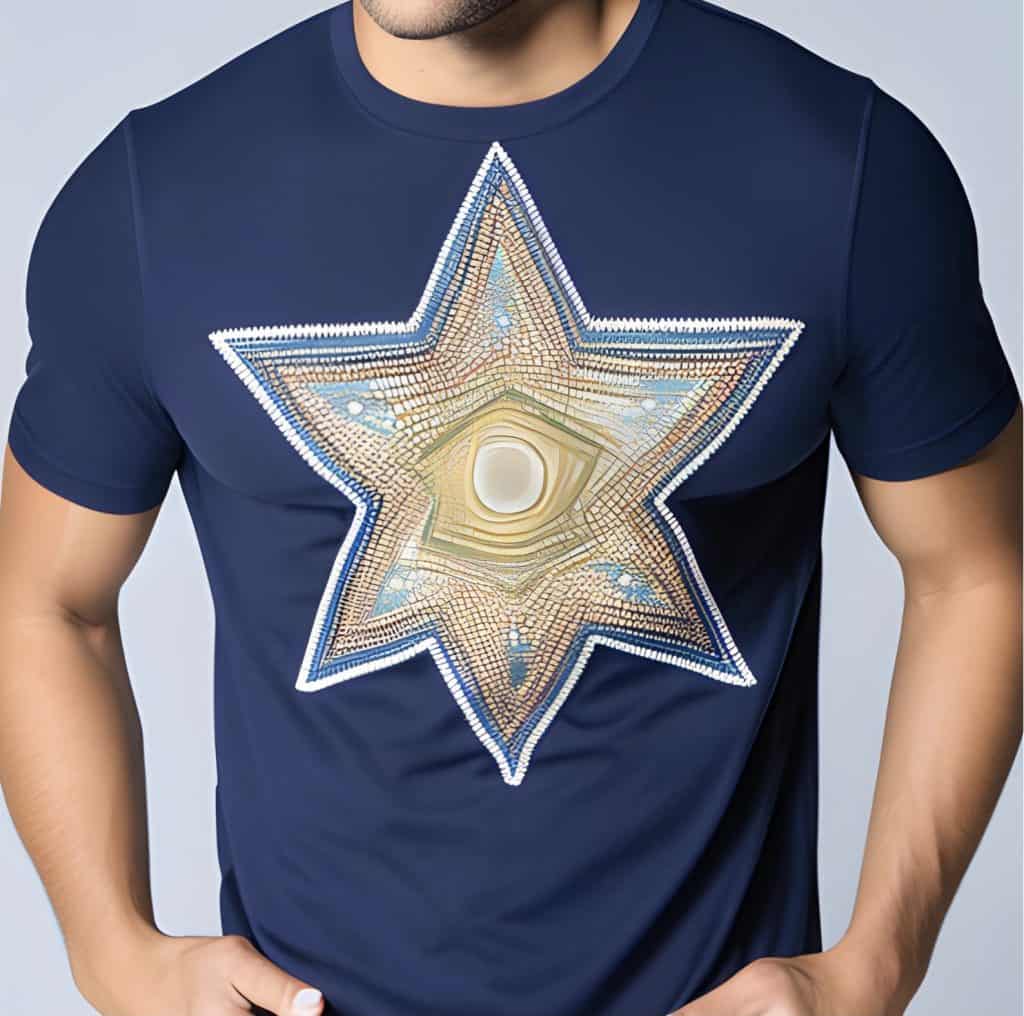 Celestial inspired beaded shirt
