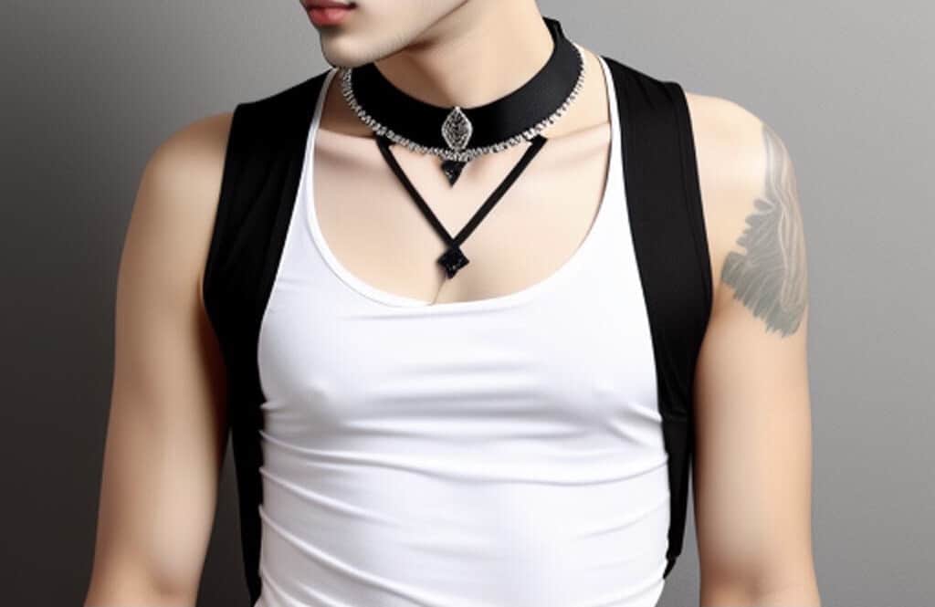 Choker cutout shirt