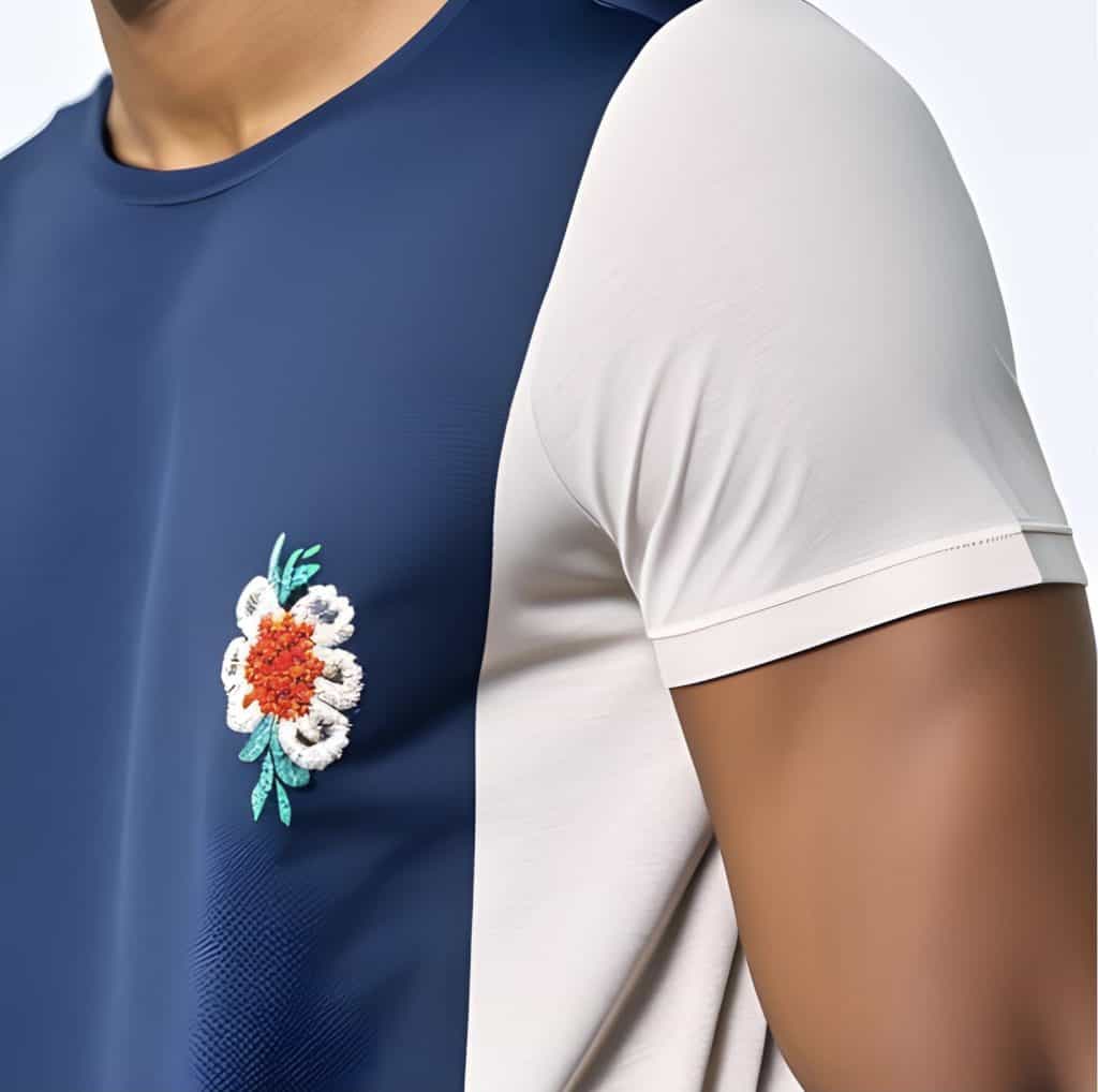 Floral embroidered tees