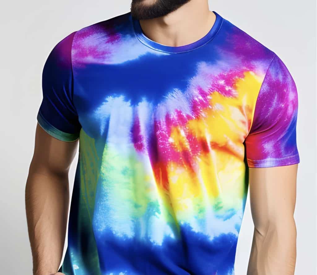 Rainbow inspired tie dye shirt