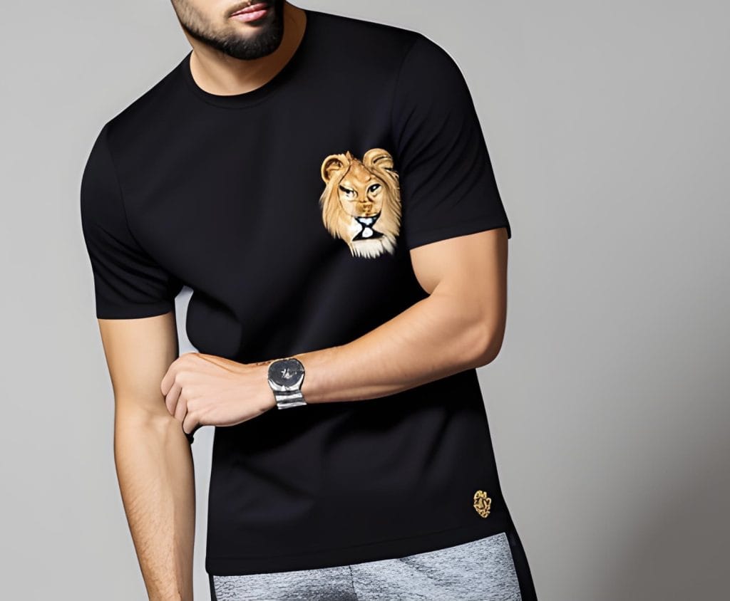 Wildlife portrait embroidered tee