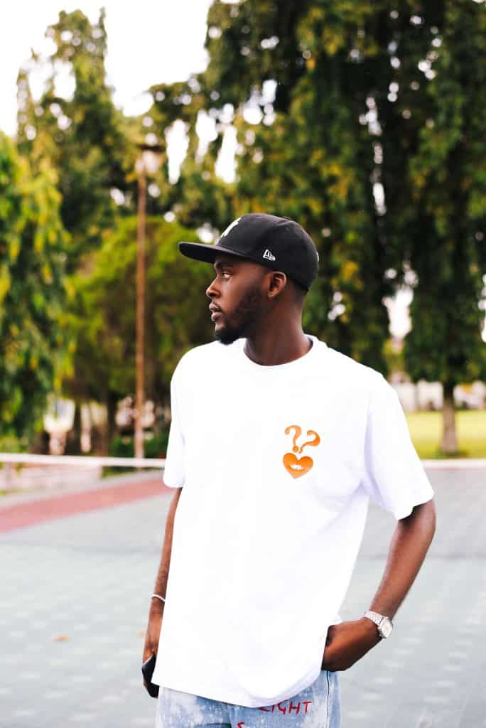 minimalistic art patch shirt