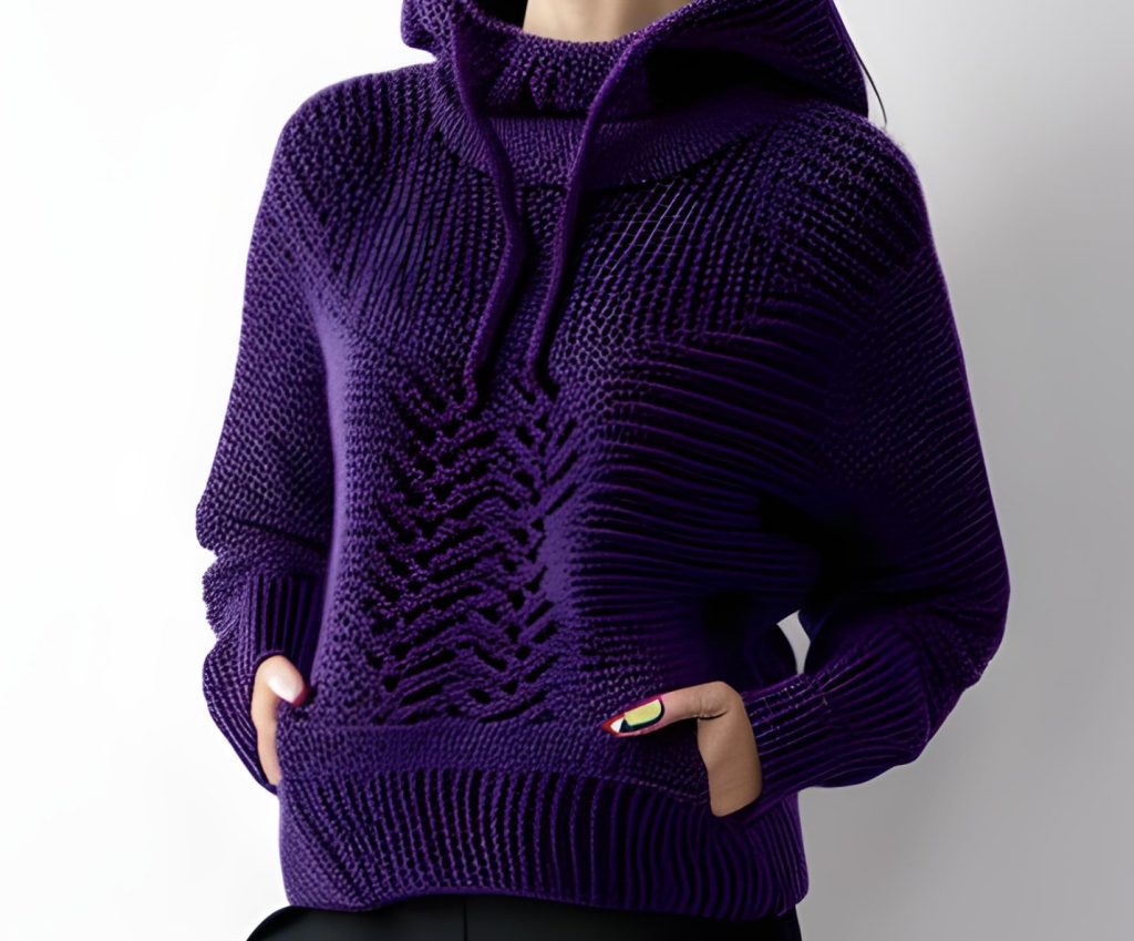 Knitted hoodie