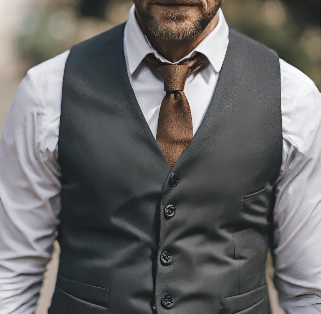 Single breasted vests for men