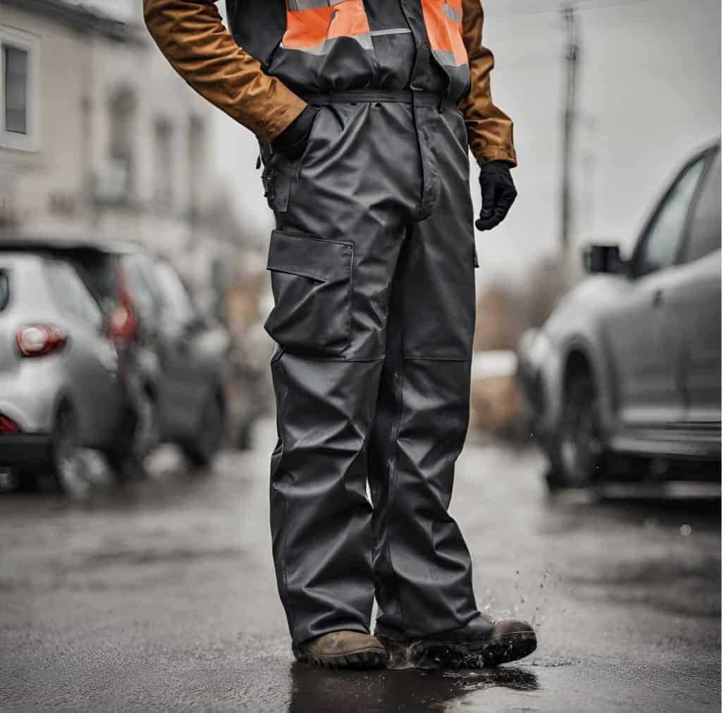 Waterproof work trousers