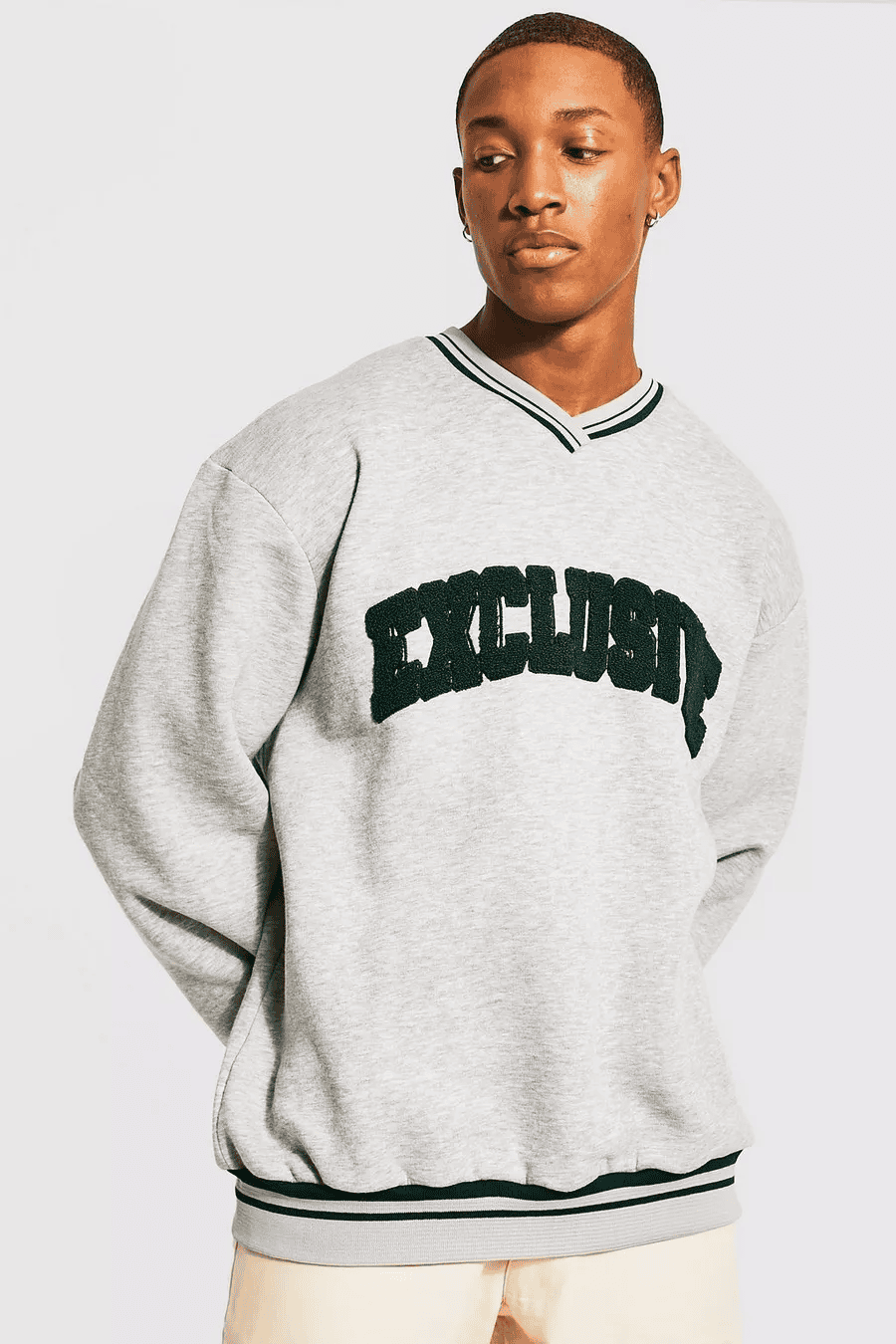 v-neck sweatshirt