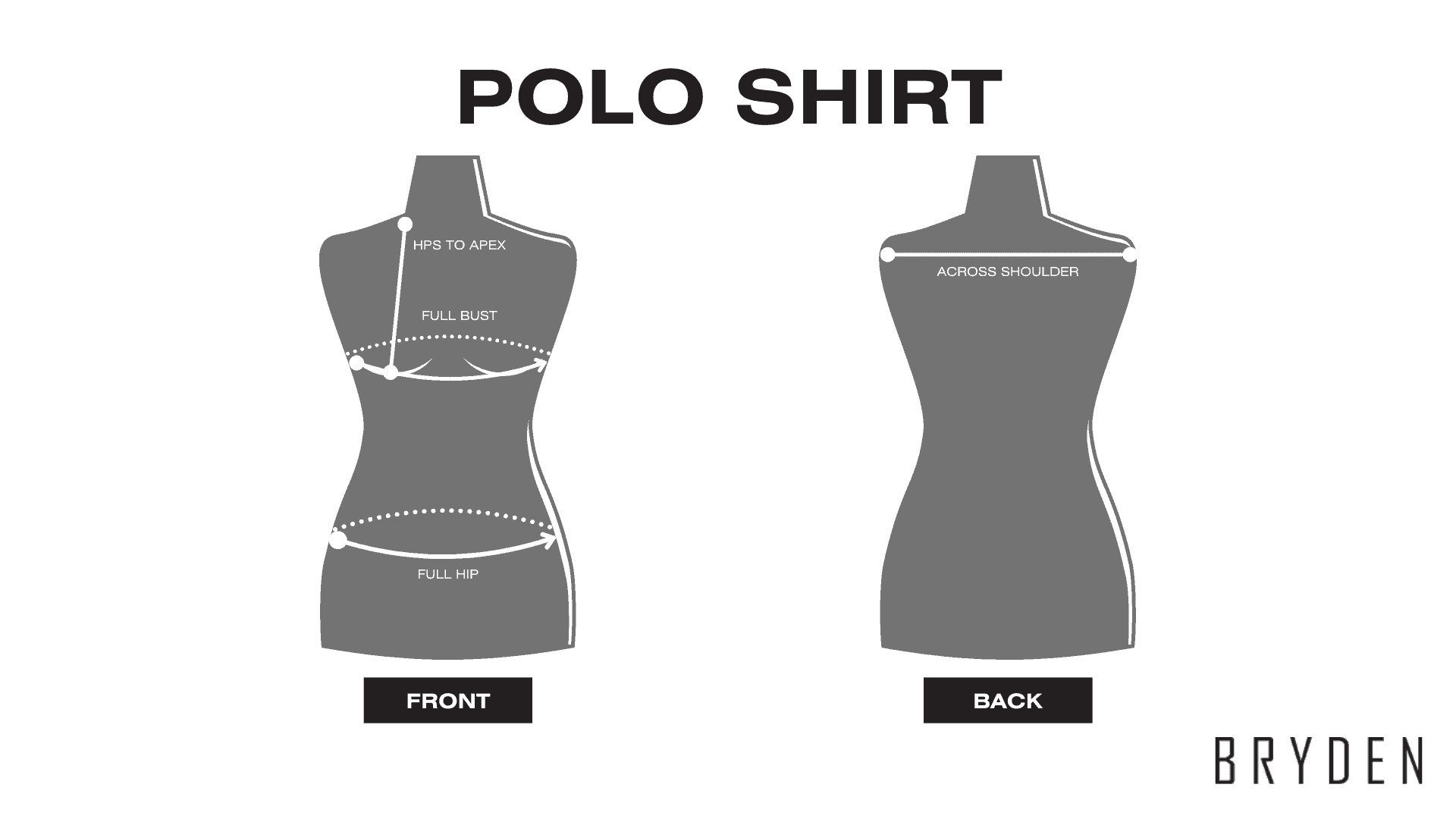 Polo Back and Front Measurements