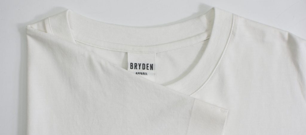 Soft white crewneck t-shirt from Bryden Apparel, quality casual apparel for everyday style.