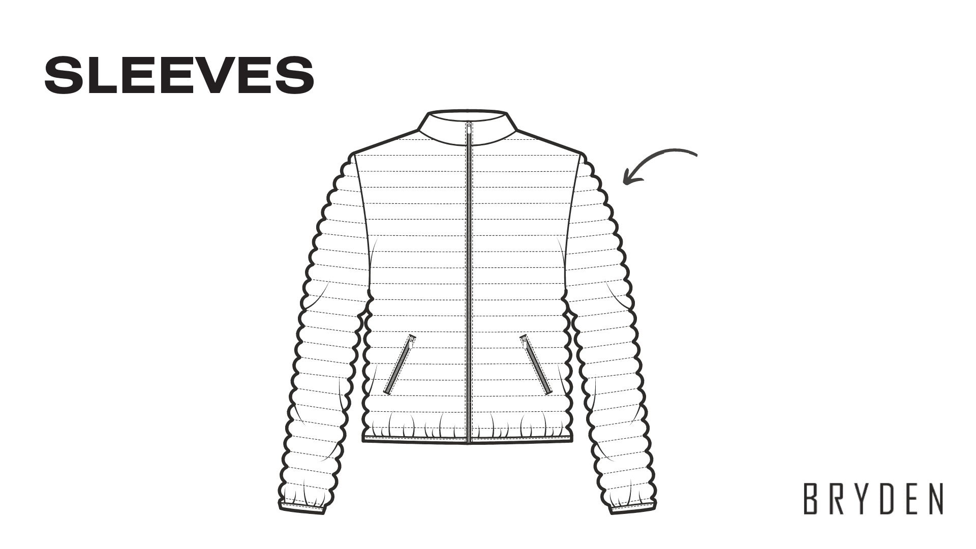 Parts of a Puffer Jacket - Sleeves