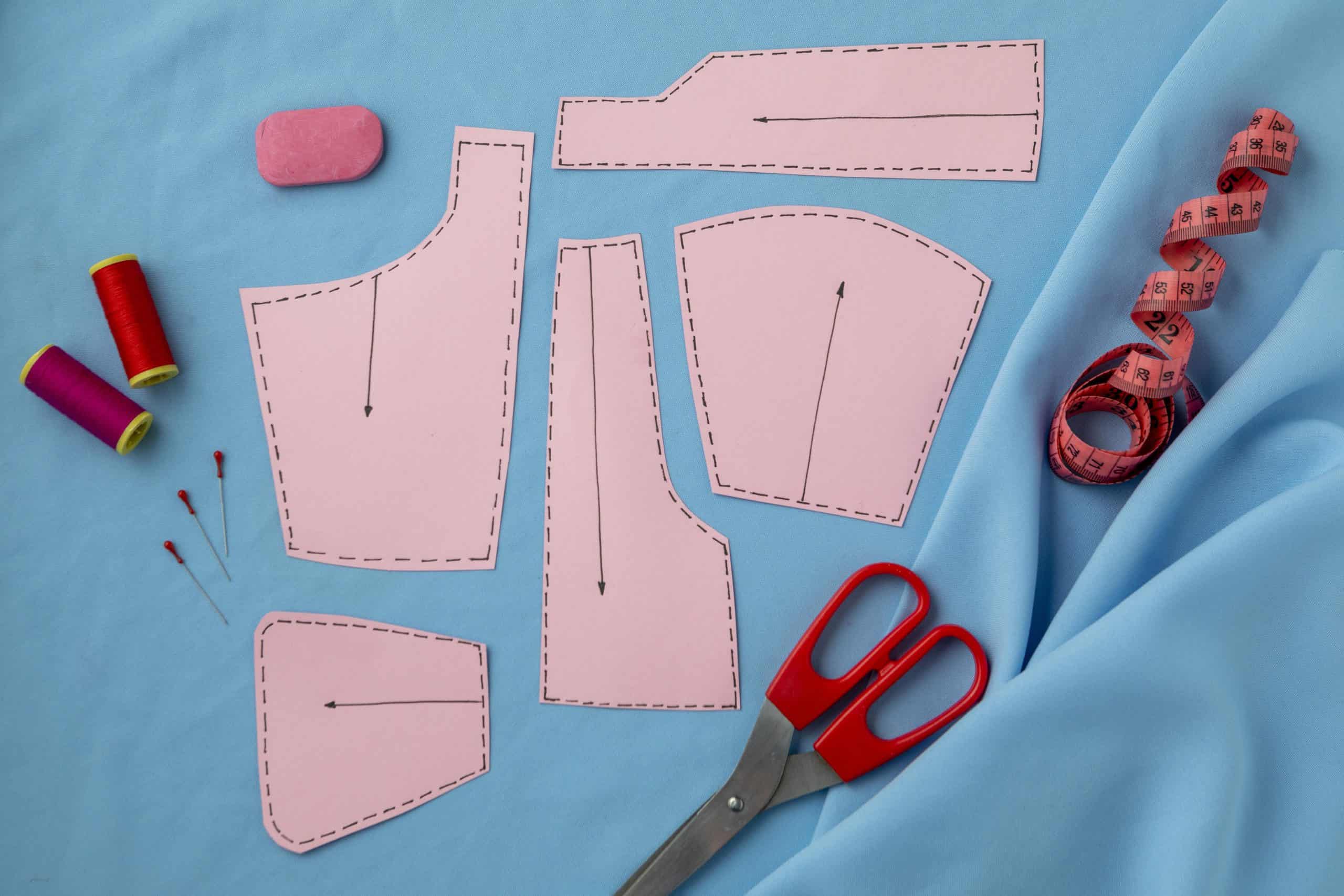 cutting and sewing