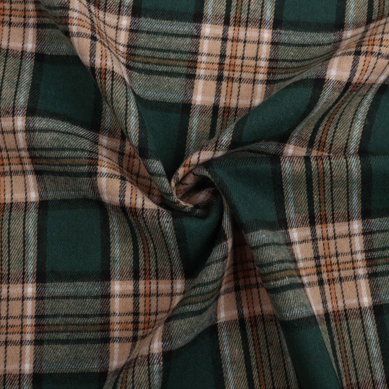 Green Flannel Fabric