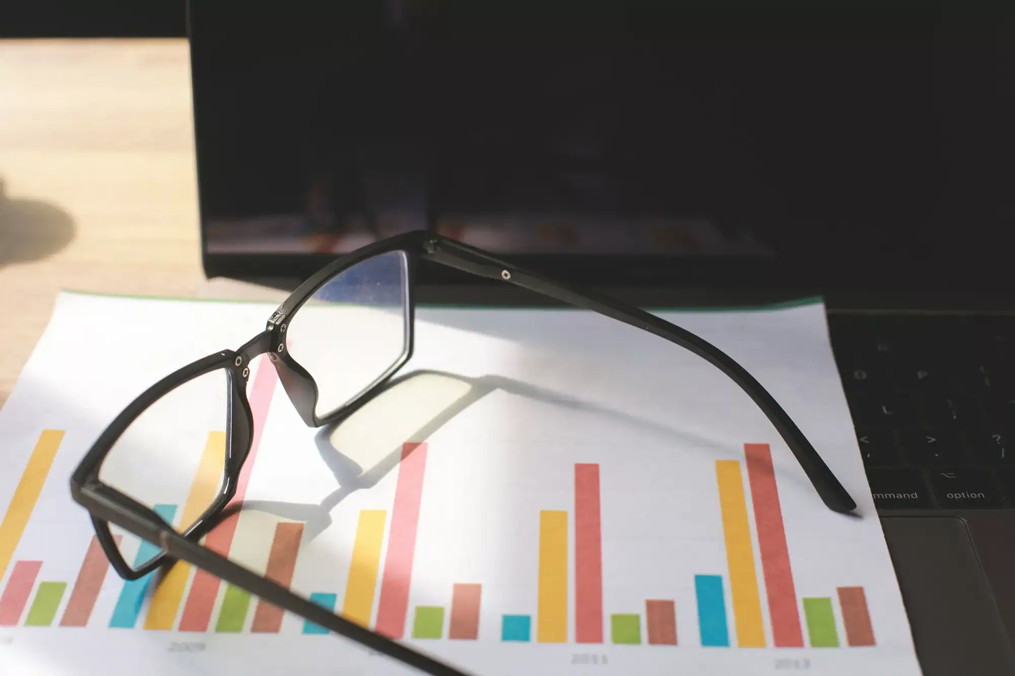 Eyeglasses on Office Desk