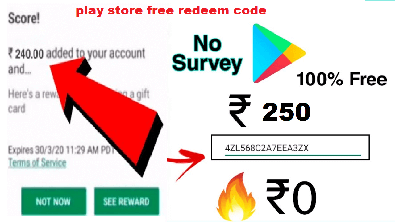 Play Store Free Redeem code play store free redeem code