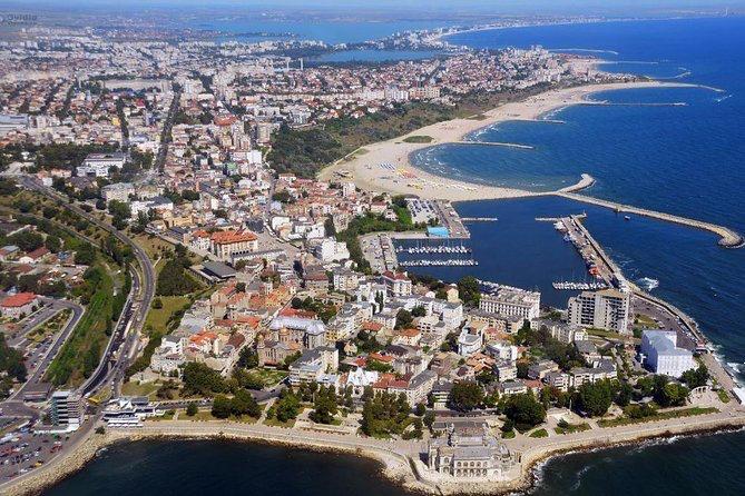 Aerial panorama of Constanța coastline and Black Sea waterfront