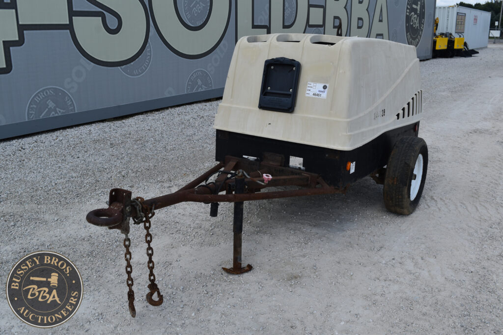 Portable heavy equipment trailer for sale at Bussey Bros Auction.