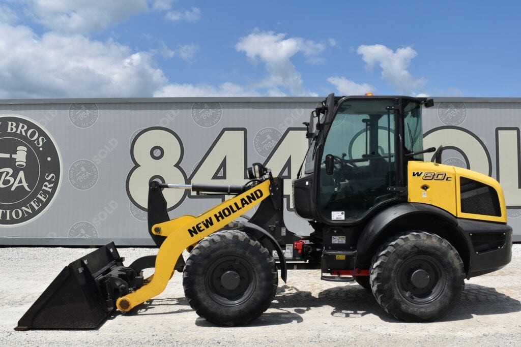 New Holland W130C wheel loader at Bussey Bros Auctioneers.