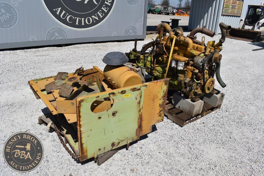 Rusty industrial machinery engine block for sale at Bussey Bros Auctioneers.