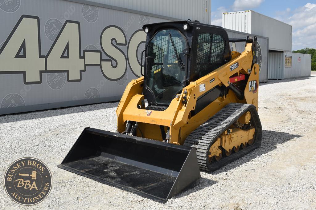 Excavator with tracked undercarriage and front bucket, ready for construction or landscaping project.