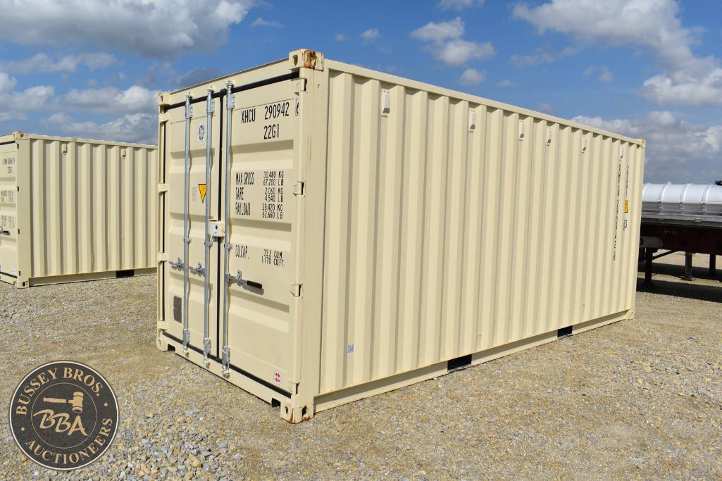 Container for storage and transport at Bussey Bros Auctioneers.