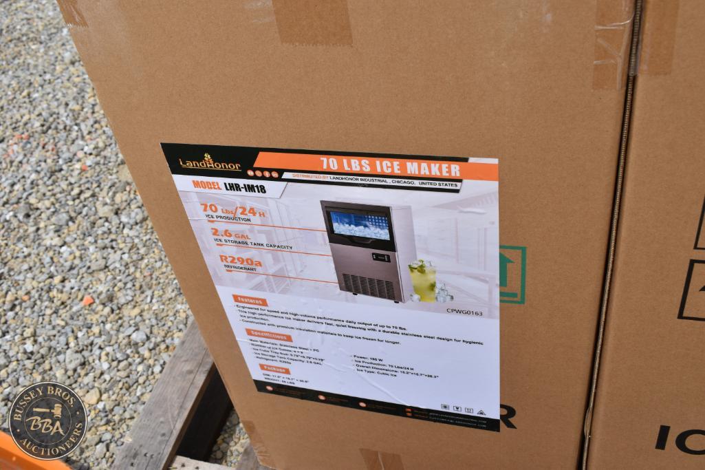 Ice maker machine for sale, 10 lbs capacity, commercial-grade, model LWR-M18, perfect for food servi.