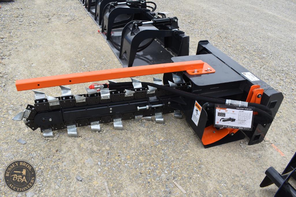 Heavy-duty agricultural equipment for land clearing and farming operations.